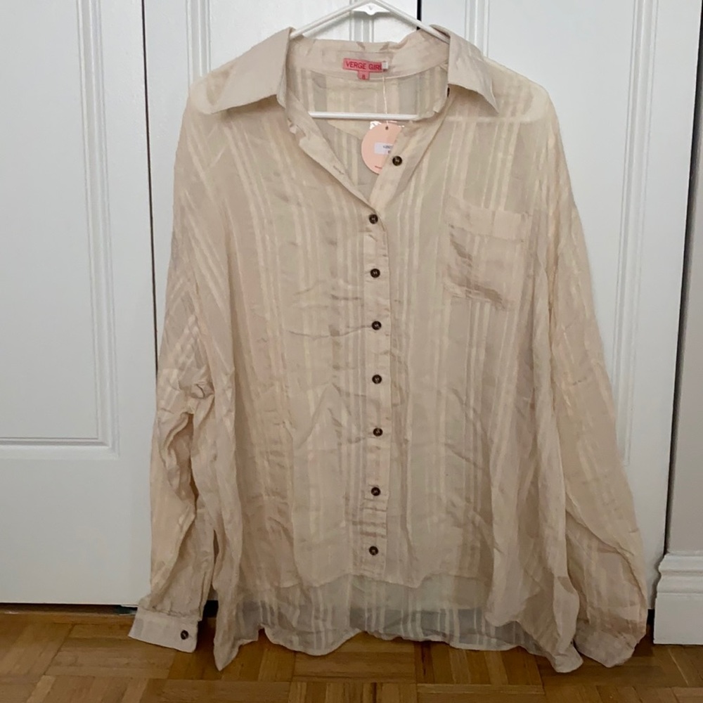 Verge Girl | Cream button up